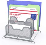 SimpleHouseware Desk 5 Sections Step File Sorter Organizer, Black - Image 3
